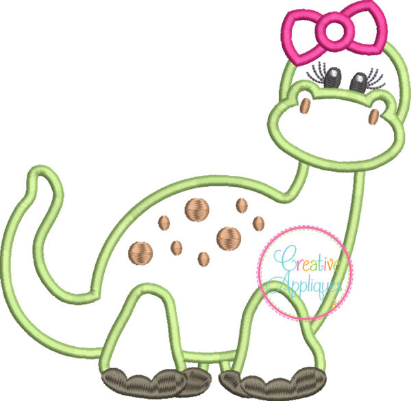 Dinosaur Girl Applique - Image 2