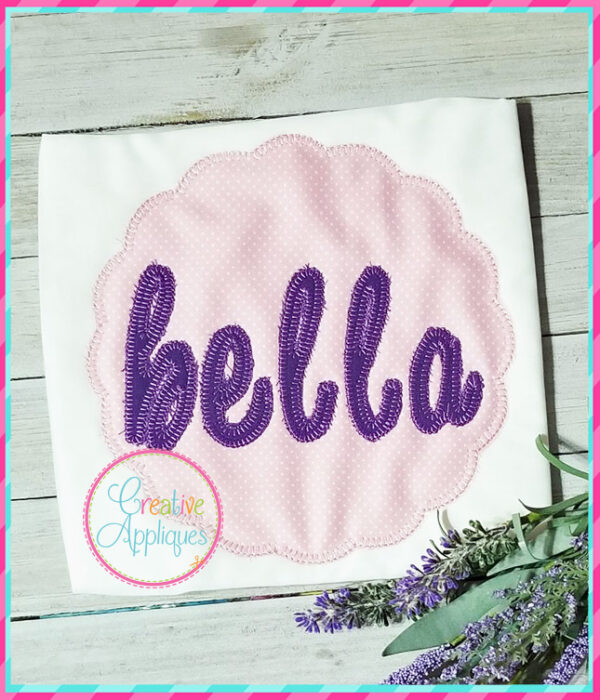 Blanket Stitch Scallop Circle Applique - Image 2