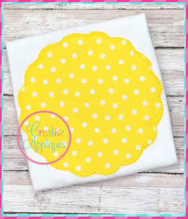 Blanket Stitch Scallop Circle Applique