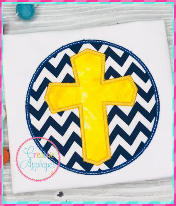 Cross Circle Applique - Image 3