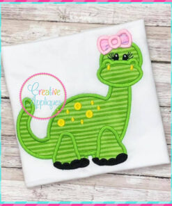 Dinosaur Girl Applique - Creative Appliques