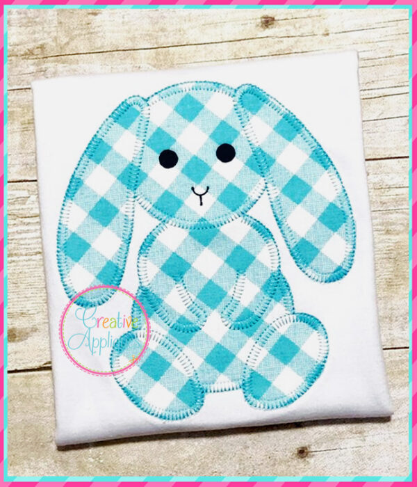 Blanket Stitch Floppy Eared Rabbit Applique - Image 4