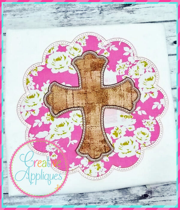 Cross Scallop Applique