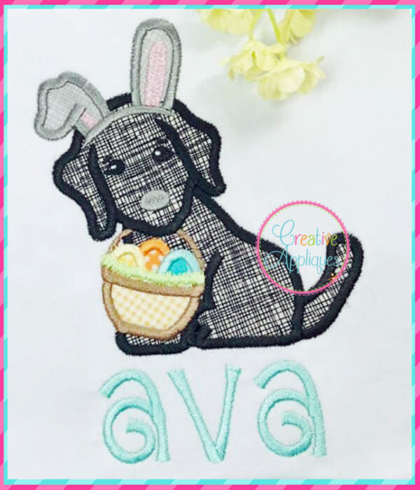 Easter Dog Applique - Image 4