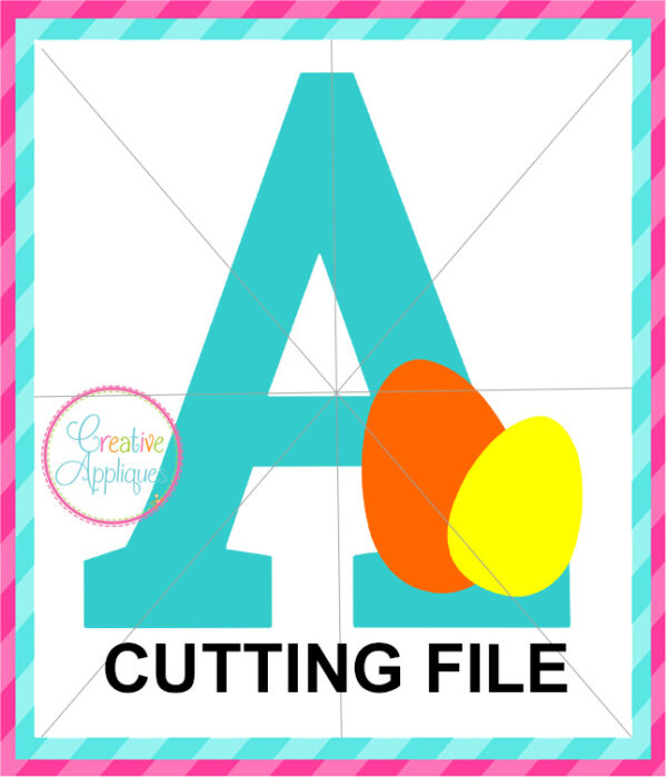 Easter Egg Alphabet Cutting File