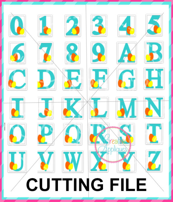 Easter Egg Alphabet Cutting File - Image 2