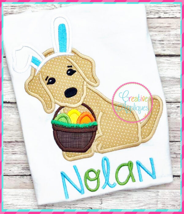 Easter Dog Applique