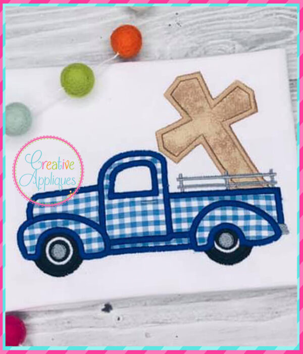 Antique Truck Cross Applique - Image 3