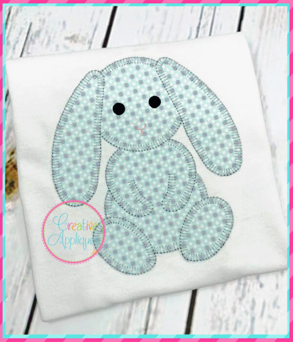 Blanket Stitch Floppy Eared Rabbit Applique - Image 5