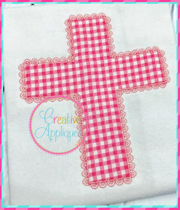 Lace Stitch Cross Applique - Image 3