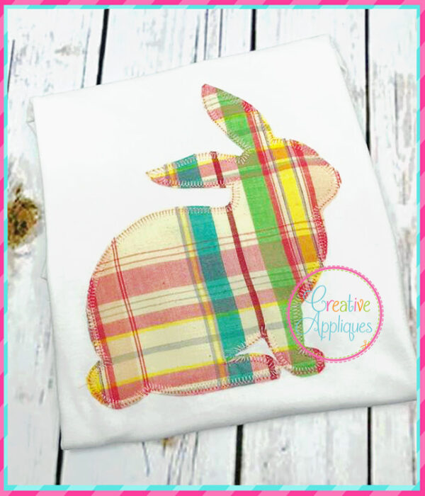 Blanket Stitch Silhouette Rabbit Applique - Image 4