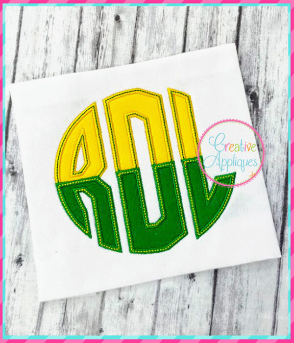 Split 3 Letter Circle Applique Alphabet - Image 5