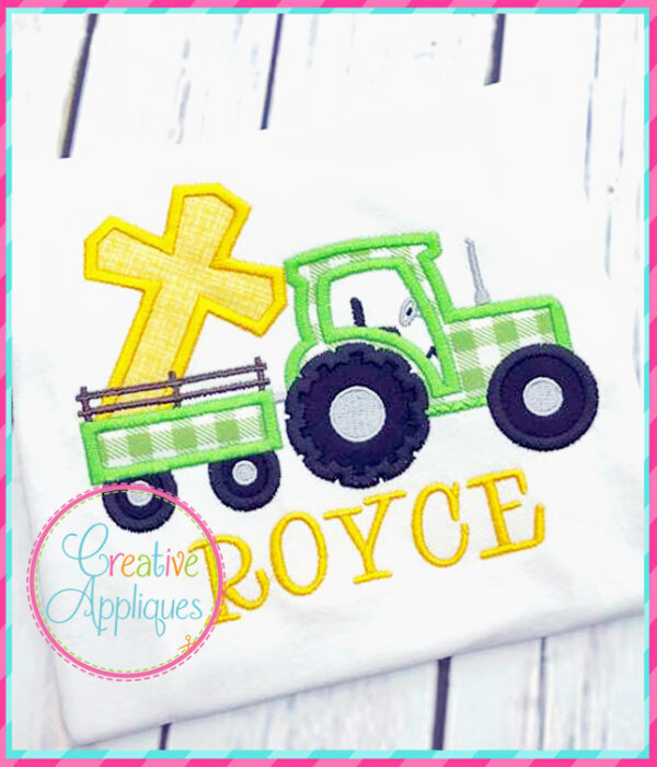 Tractor Cross Applique