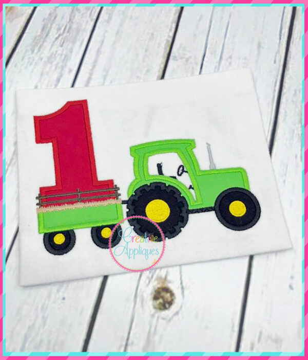 Birthday Tractor Applique Set - Image 4