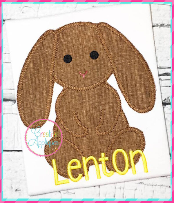 Blanket Stitch Floppy Eared Rabbit Applique - Image 7