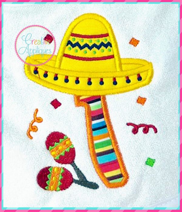 Sombrero Number Set Applique - Image 3