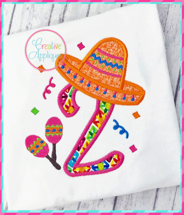 Sombrero Number Set Applique - Image 4