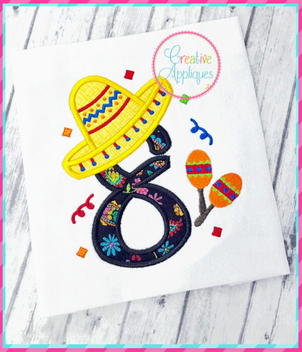 Sombrero Number Set Applique - Image 7