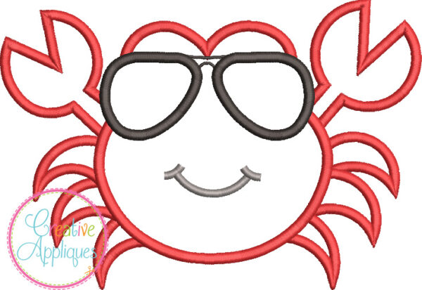 Crab Sunglasses Applique - Image 2