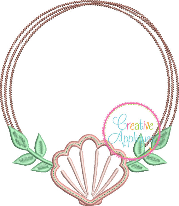 Shell Monogram Frame Applique - Image 2