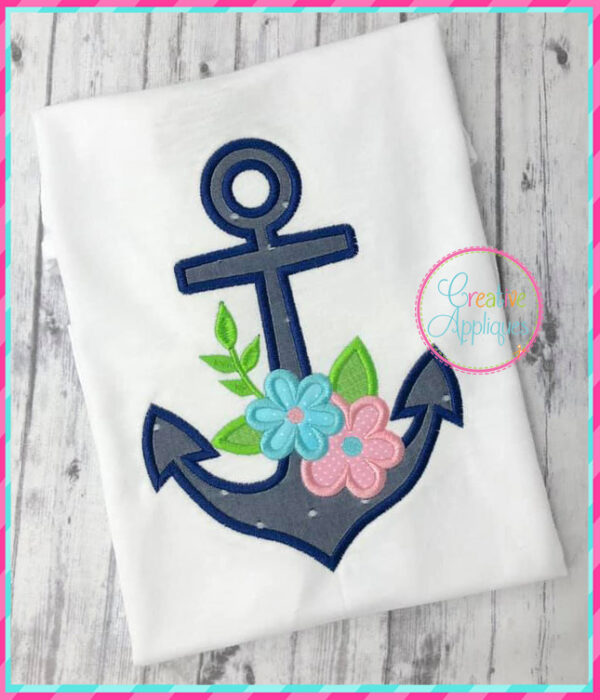 Anchor Flowers Applique - Image 4