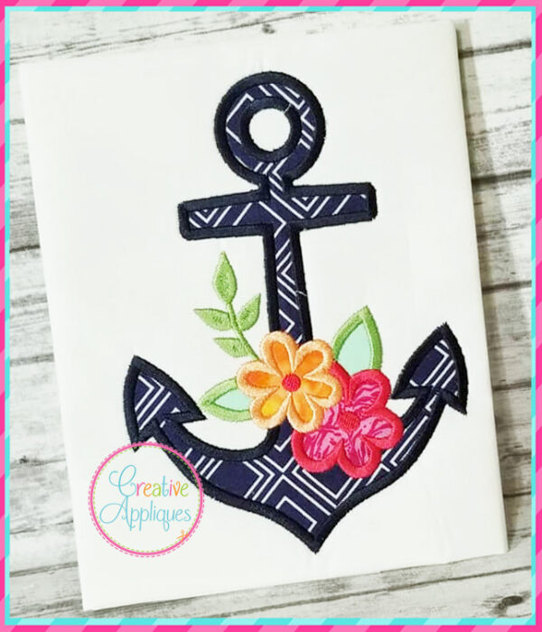 Anchor Flowers Applique