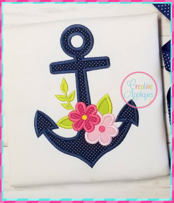 Anchor Flowers Applique - Image 3