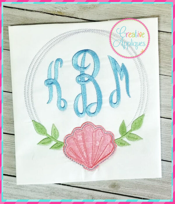 Shell Monogram Frame Applique - Image 3