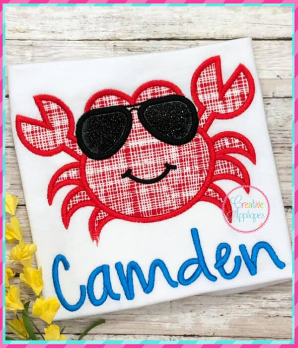 Crab Sunglasses Applique