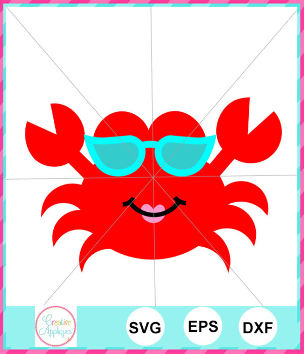 Girl Crab Sunglasses Cutting File