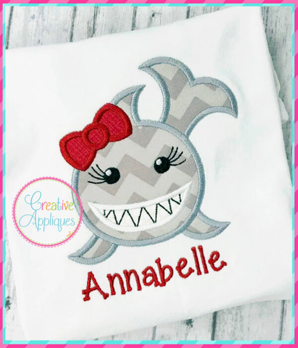 Girl Shark Applique - Image 4