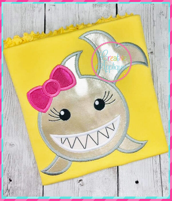 Girl Shark Applique