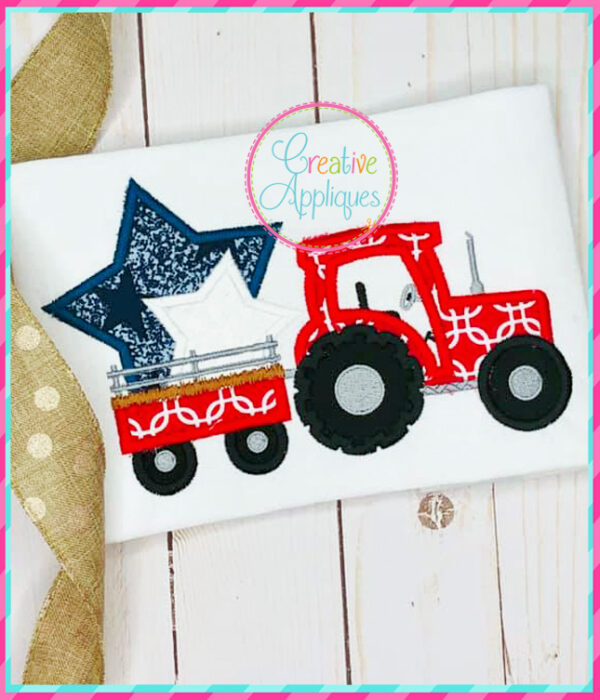 Tractor Stars Applique