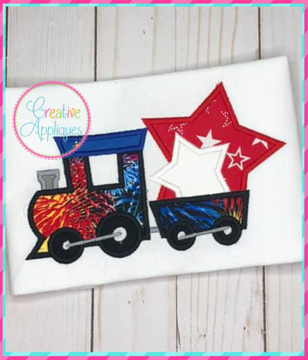 Train Stars Applique - Image 2