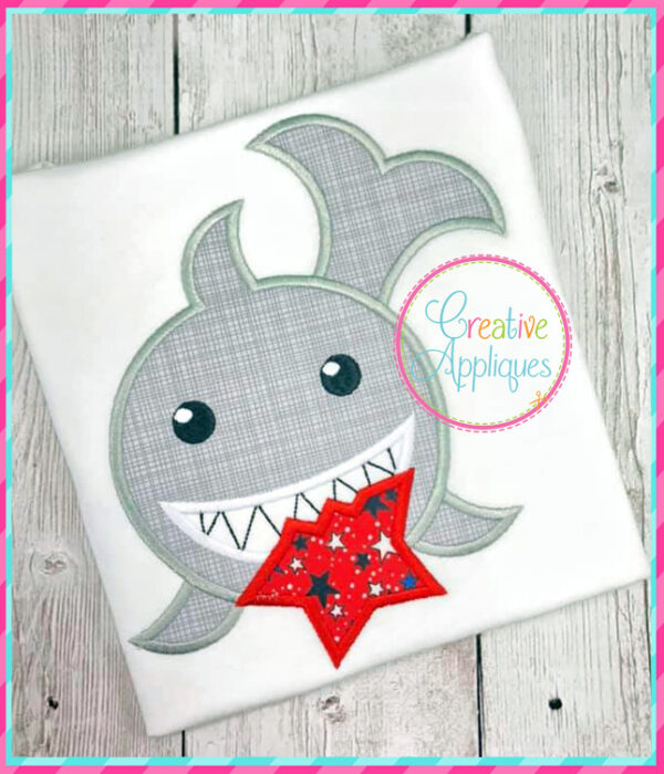 Shark Star Applique