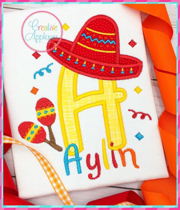 Sombrero Alphabet Set Applique