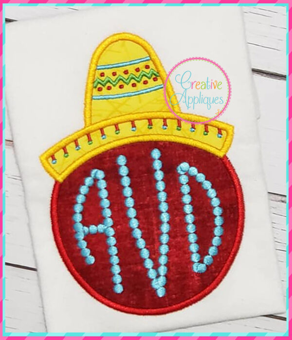 Sombrero Monogram Applique