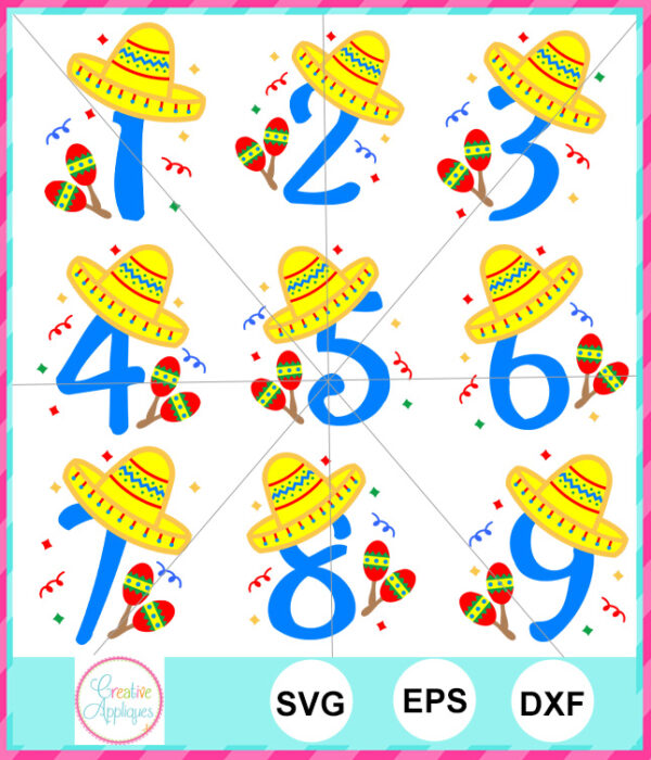 Sombrero Number Set Cut File