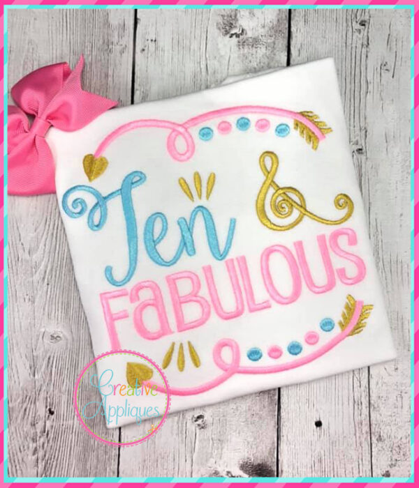 Ten and Fabulous Embroidery