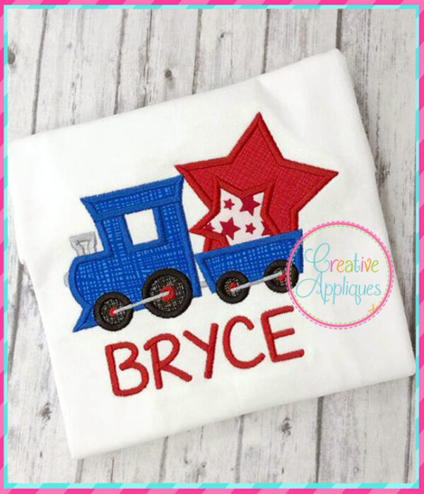 Train Stars Applique