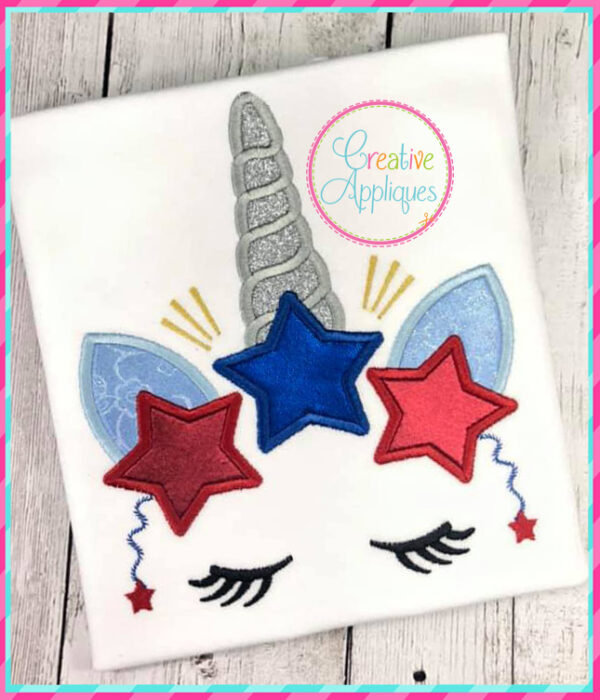 Unicorn Horn Stars Applique - Image 3