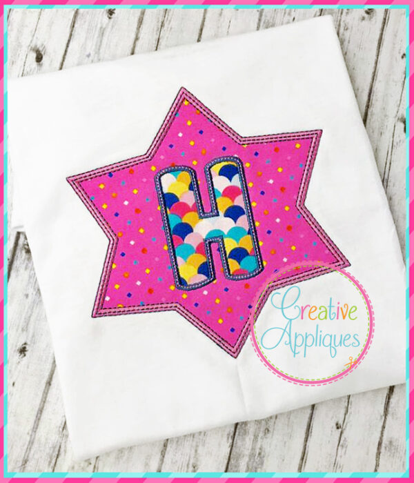 6  Point Star Applique Frame