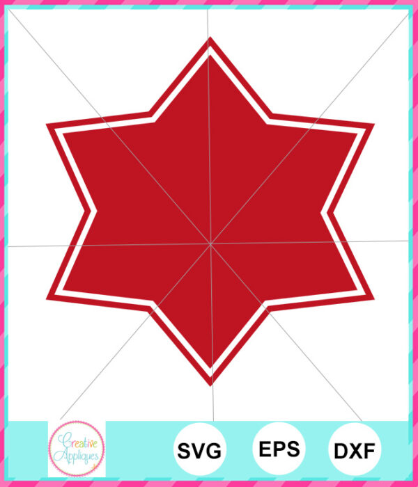 6 pointed Star Frame Cut File