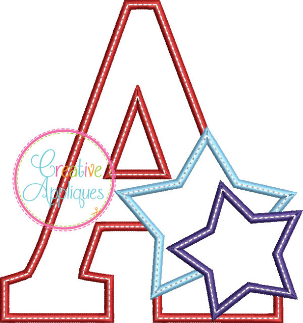 Stars Alphabet Applique - Image 2