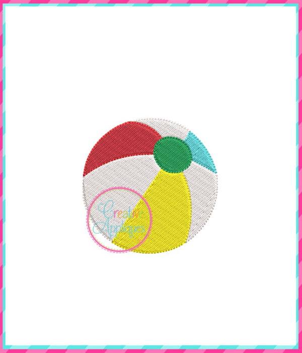 Beachball Miniature Embroidery