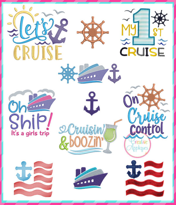 Cruise Set Embroidery