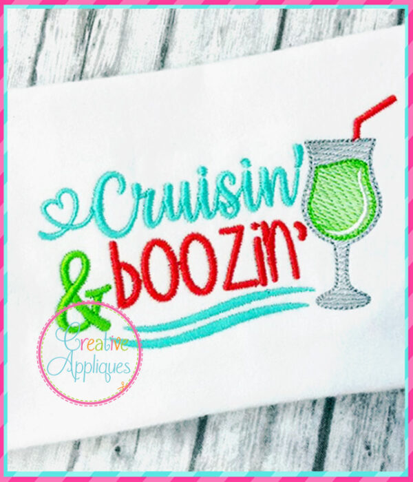 Cruisin' & Boozin' Embroidery