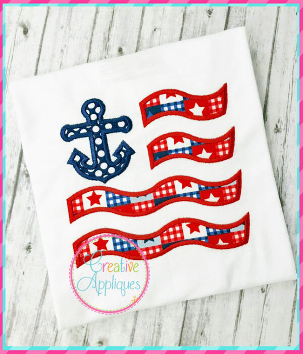 Flag Anchor Applique - Image 3