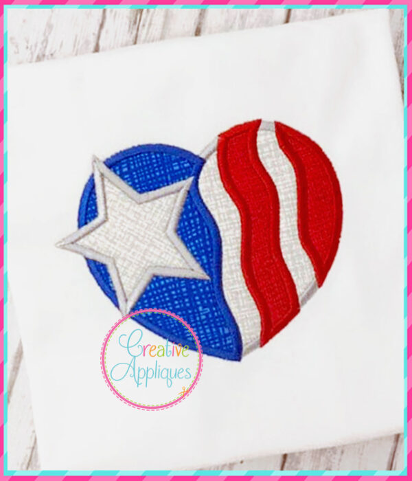 Heart Flag Applique - Image 4