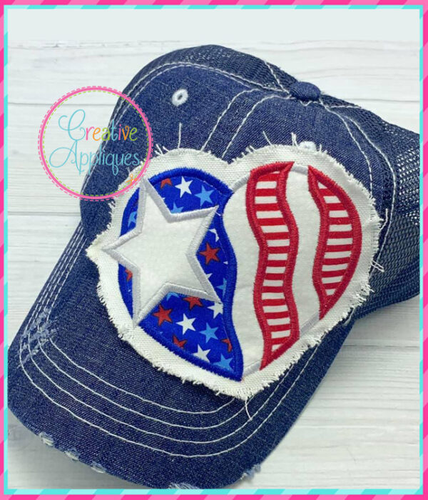 Heart Flag Applique - Image 3